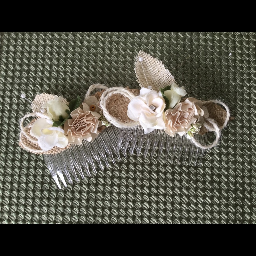 Rustic Wedding Hair Comb - Picture 2 of 2